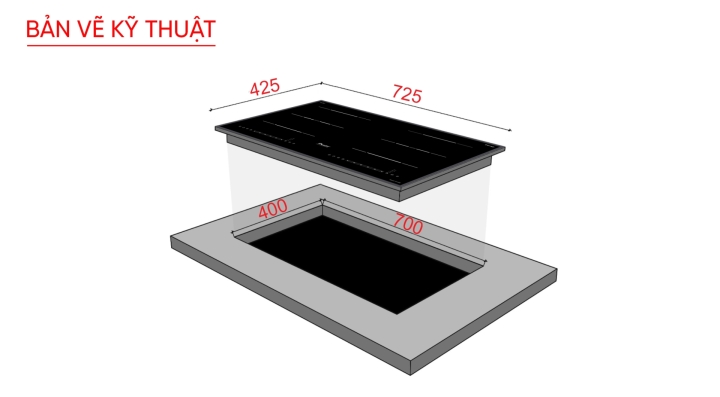 Bếp từ Model: PT-028 (2 phiên bản mặt kính)